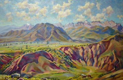 Buy paintings. Tyan-Shan mountains, Khisamov Aidar. Landscape. Oil painting