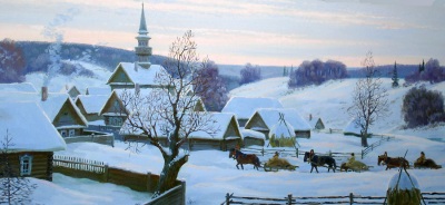 Buy paintings. Winter day, Zagidullin Ravil. . 