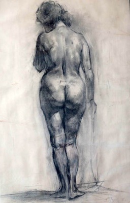 Buy paintings. Nude, Gurov Vladimir. Naked body. Pencil