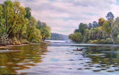 Buy paintings. The Lake, Khisamov Aidar. Landscape. Oil painting