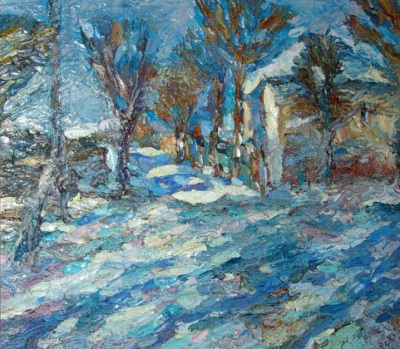Buy paintings. Morning, Salyamov Rashid. City landscape. Oil painting