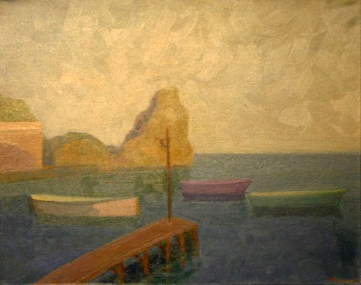 Buy paintings. Boats, Konnov Mikhail. Seascape. Oil painting