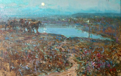 Buy paintings. The Moon, Bubnov Yury. Landscape. Oil painting
