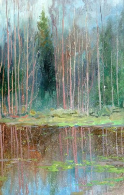Buy paintings. Sketch. Near the water, Brodskaya Lidiya. Landscape. Oil painting