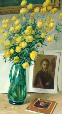 Buy paintings. Still life with Pushkin, Romanov Nikolay. Still-life. Oil painting