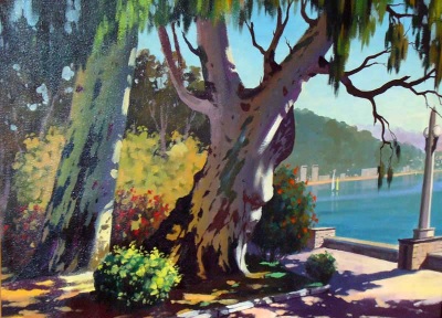 Buy paintings. Eucalyptus, Avidzba Temur. City landscape. Oil painting