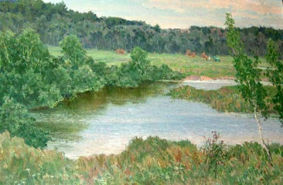 Buy paintings. The lake, Krasnov Aleksey. Landscape. Oil painting