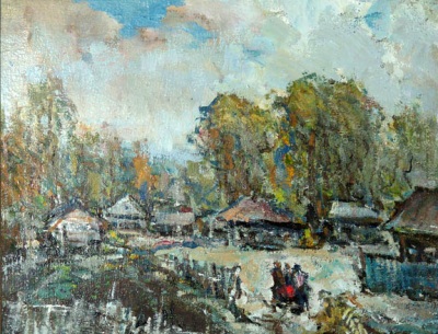 Buy paintings. September, Bubnov Yury. City landscape. Oil painting