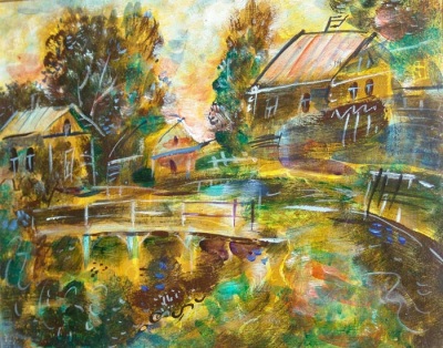 Buy paintings. Bridge, Orlov Vadim. City landscape. Oil painting