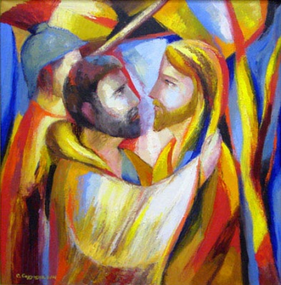 Buy paintings. Juda's kiss, Sarumyan Sergey. Religiuos. Oil painting