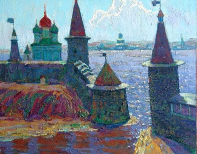 Buy paintings. Pskov-city, Komissarov Ivan. City landscape. Oil painting