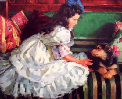 Buy paintings. Doll with a dog, Balakshin Evgeny. . 