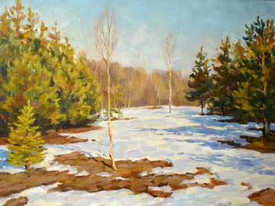 Buy paintings. Warm day, Khisamov Aidar. Landscape. Oil painting