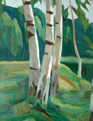 Buy paintings. Birches, Panov Aleksey. Landscape. Oil painting