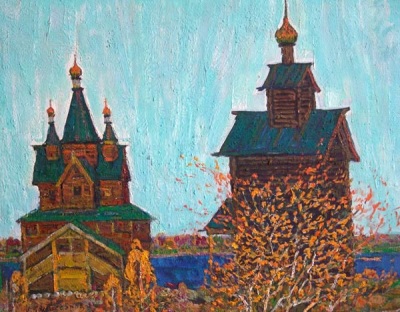 Buy paintings. Novgorod. Ancient museum, Komissarov Ivan. City landscape. Oil painting