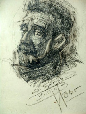 Buy paintings. Bubnov's portrait  by Zotov, Bubnov Yury. Portrait. Pencil