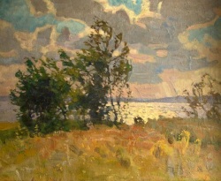 Buy paintings. Volga landscape, Moiseikin Vladimir. Landscape. Oil painting
