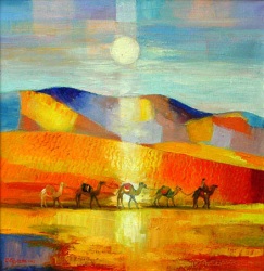 Продажа картин. Белое солнце в пустыне, Сарумян Сергей. Пейзаж. Масло