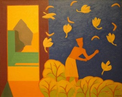Buy paintings. Geese hunting, Konnov Mikhail. Surrealist Art. Oil painting