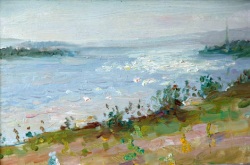 Buy paintings. The morning on the Volga, Gurov Vladimir. Landscape. Oil painting