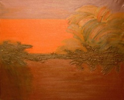 Buy paintings. Ultra red, Konnov Mikhail. Landscape. Oil painting