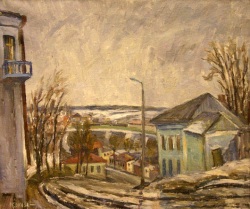 Buy paintings. Borovsk city, Konnov Mikhail. City landscape. Oil painting